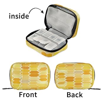 Amazon.com: Bulletgxll Yellow Hexagon Pill Organizer